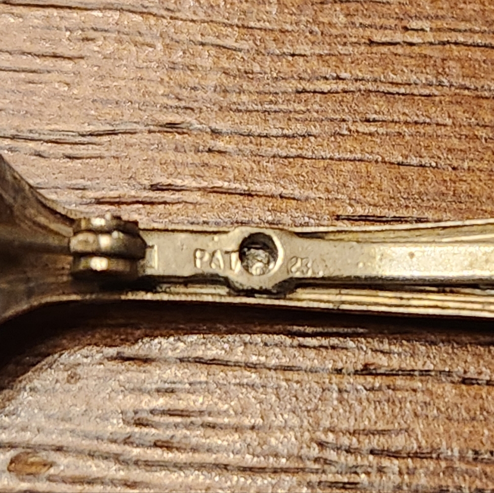 Tiny Antique Sterling Silver Spoon Brooch Pin With Patent# 235 - Picture 4 of 10